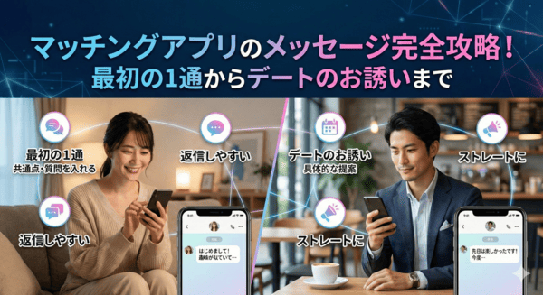マッチングアプリのメッセージ完全攻略！最初の1通からデートのお誘いまで